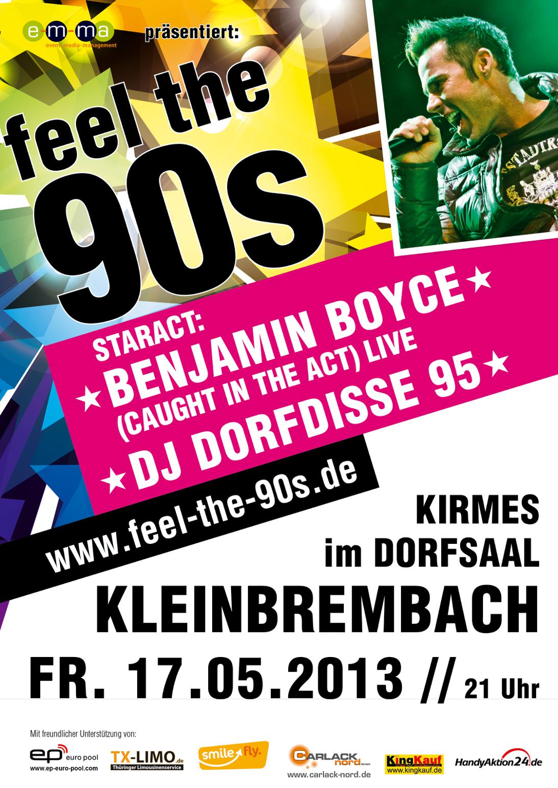 FEEL THE 90s - Staract: Benjamin Boyce (CITA) LIVE & DJ Dorfdisse 95