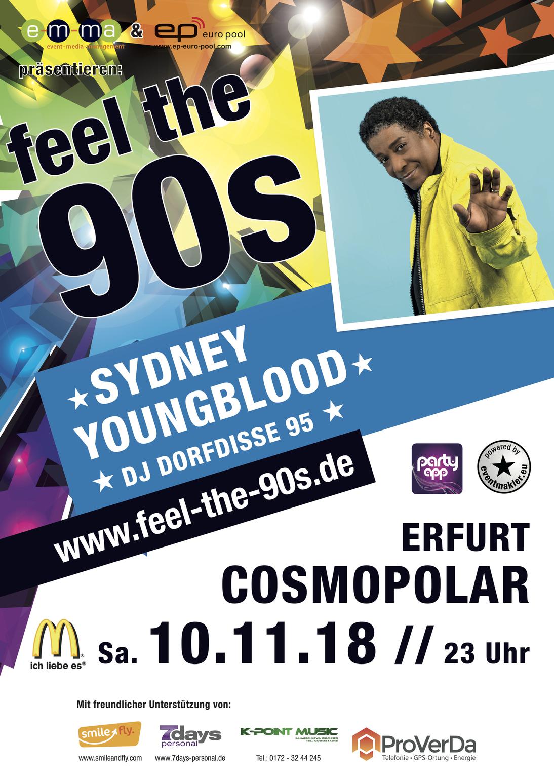 ★ Feel the 90s Erfurt ★ mit Sydney Youngblood & DJ Dorfdisse95