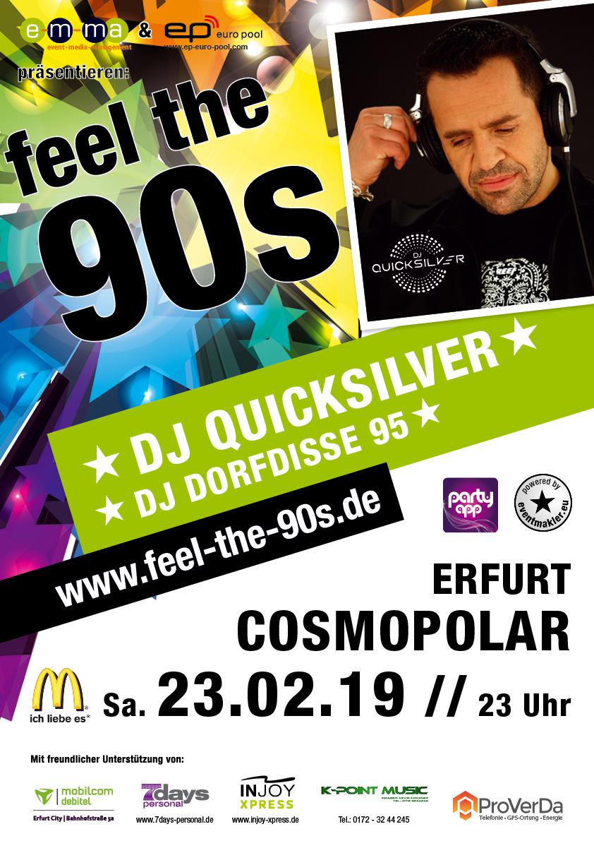 ★ Feel the 90s Erfurt ★ mit DJ Quicksilver & DJ Dorfdisse 95