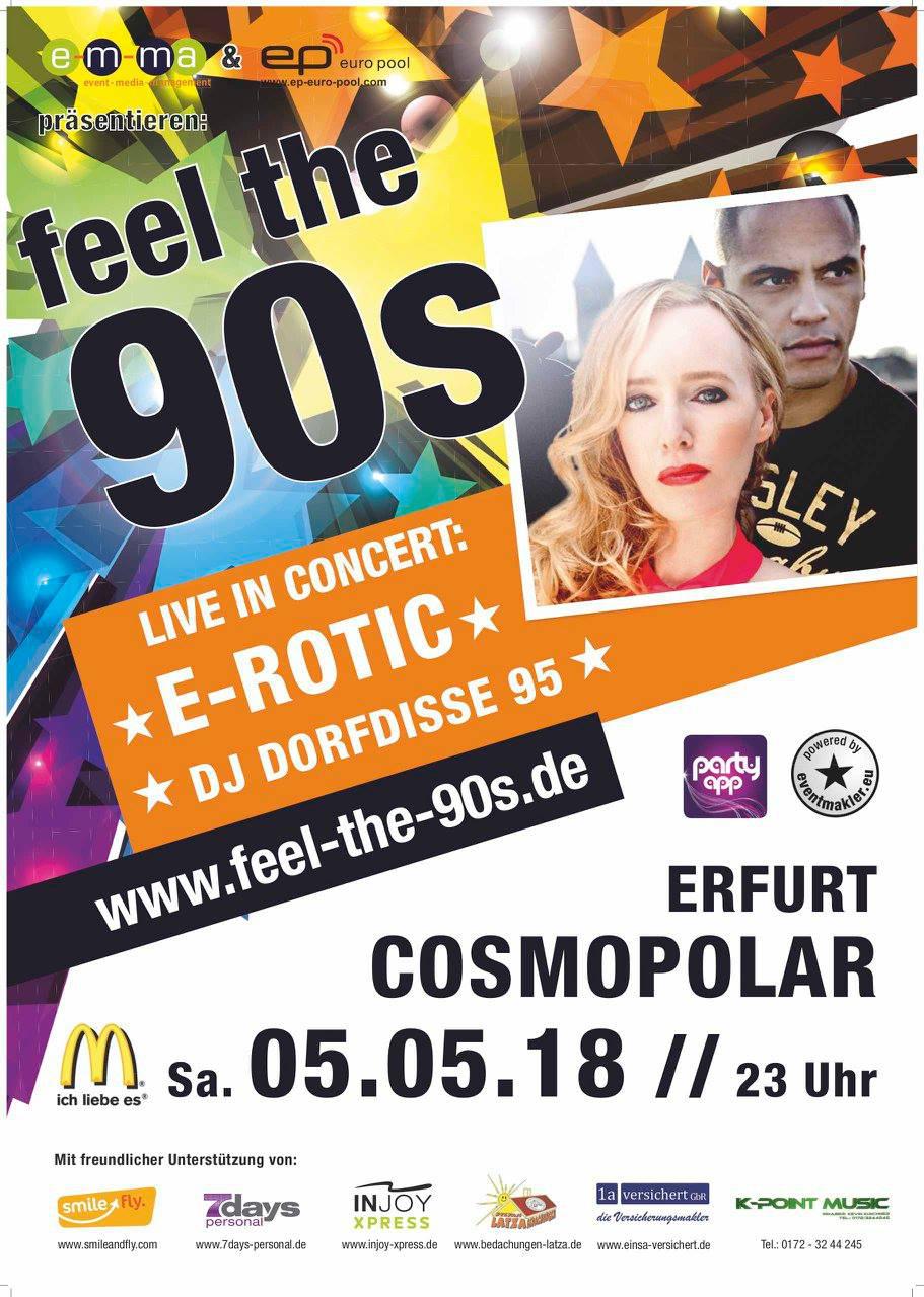 ★ Feel the 90s Erfurt ★ mit E-Rotic & DJ Dorfdisse95